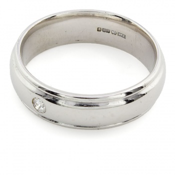 9ct white gold Diamond Wedding Ring size K